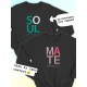 Парные свитшоты Soulmate soul mate соулмейт черный мужской с принтом прикол для влюбленных пар парня и девушки, двоих подруг и друзей, мемная прикольная парная одежда андеграунд underground оверсайз