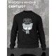 Парный свитшот c котиком и кошечкой муж жена черный мужской с принтом кот мальчик и девочка каваи love kawai kawaii для влюбленных пар парня и девушки, двоих подруг, мемная парная одежда y2k оверсайз