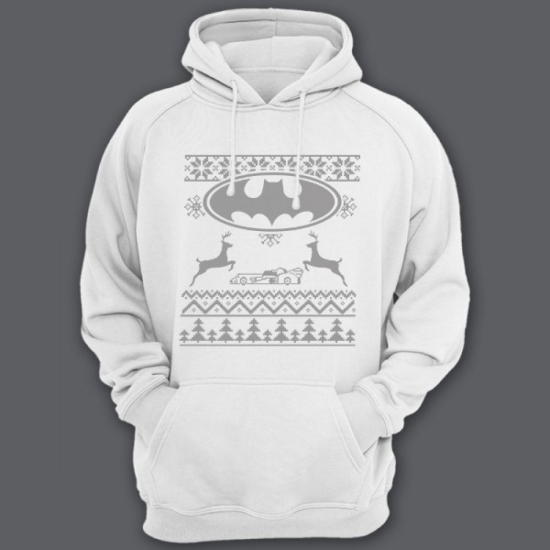 Прикольная мужская толстовка с капюшоном с пародией на свитер с оленями