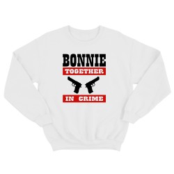 Парные свитшоты для двоих мужа и жены, влюбленных Bonnie&Clyde together. Толстовки для двоих друзей