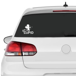 Наклейки на авто с принтом Stupid Cupid / Стикеры для машин