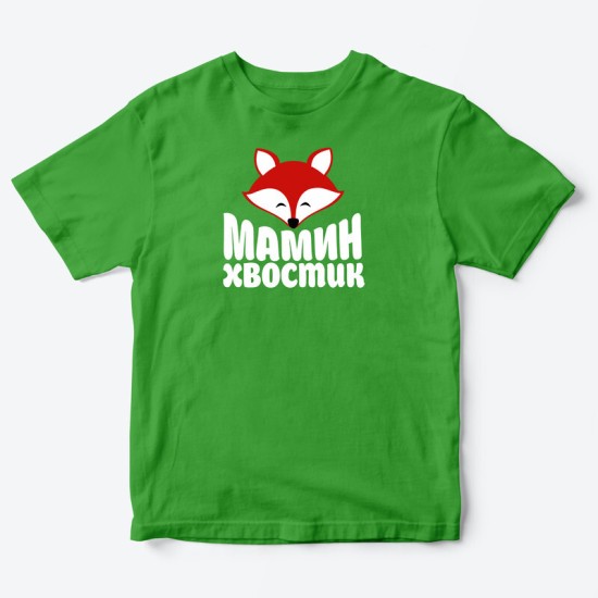 Детская футболка для девочки с рисунком Мамин хвостик