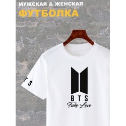 Футболка BTS Fake Love группа БТС логотип с принтом