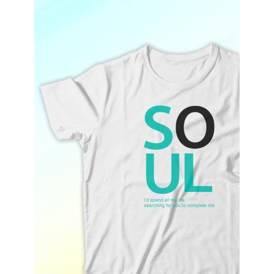 Парные футболки Soulmate soul mate с принтом
