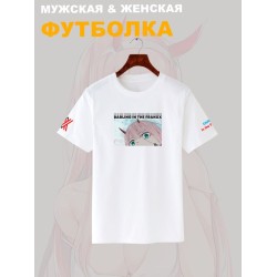Футболка Зеро Ту аниме Darling in the Franxx Zero Two с принтом