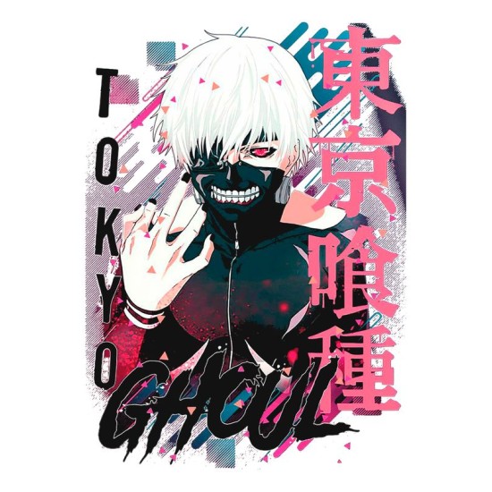 Футболка Токийский гуль аниме Tokyo Ghoul Kaneki zxc с принтом