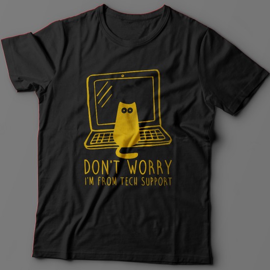 Футболка с надписью Dont worry, Im from tech support