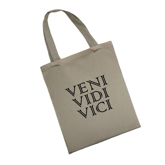 Сумка шоппер - холщовая хлопковая эко сумка с принтом Veni Vidi Vici
