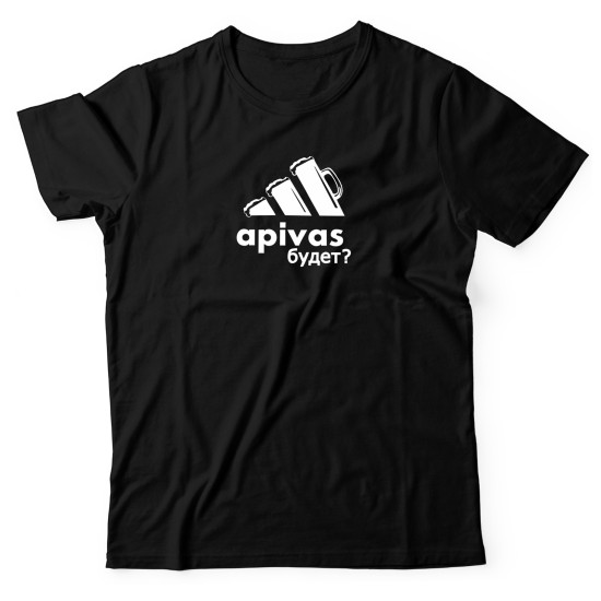 футболка со смешной надписью Apivas будет. Забавная футболка.