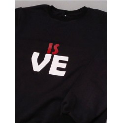 Парные свитшоты для двоих мужа и жены, влюбленных с принтом This is Love / Толстовка без капюшона для пары