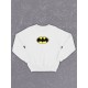 Свитшот женское оверсайз с принтом надписью "Batman" унисекс белое
