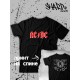 Футболка с принтом рок группа ACDC и надписью AC DC