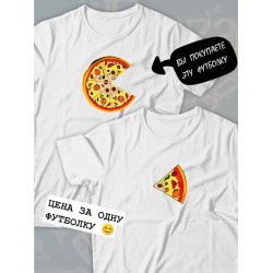 Парные футболки Пицца pizza с принтом