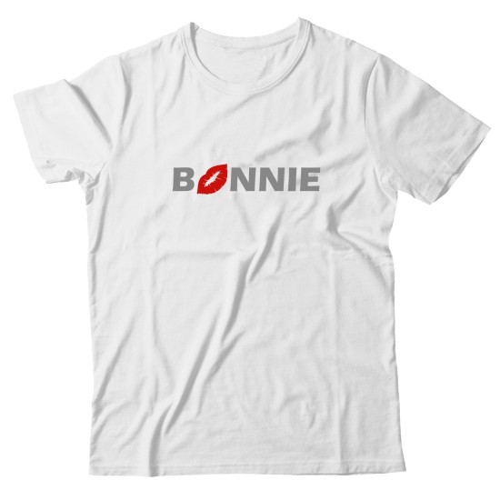 Парная футболка для двоих влюбленных с принтом Bonnie&Clyde