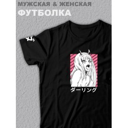 Футболка оверсайз с принтом аниме Zero Two