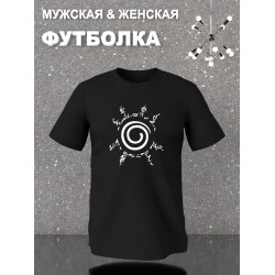 Футболка аниме солнце курама демон лис y2k оверсайз с принтом