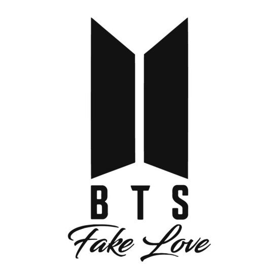 Футболка BTS Fake Love группа БТС логотип с принтом