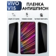 Защитная гидрогелевая пленка для смартфона Vivo V15. Полиуретановая плёнка антишпион на мобильный телефон Виво В15, для защиты экрана.