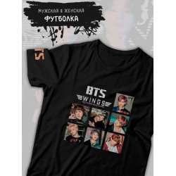 Футболка BTS wings Bangtan boys Army БТС кпоп k pop с принтом