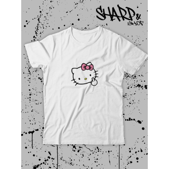 Футболка Hello Kitty Аниме Куроми оверсайз дрейн майка с принтом