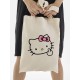 Сумка шоппер бежевый Аниме Hello Kitty Куроми дрейн тканевая с принтом Хелло Китти геншин импакт однотонный мягкий большая с надписью Хело Кити через плечо с котом bts токийские мстители