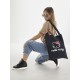 Сумка шоппер черный Аниме Hello Kitty Куроми дрейн тканевая с принтом Хелло Китти геншин импакт однотонный мягкий большая с надписью Хело Кити через плечо с котом bts токийские мстители
