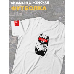 Футболка оверсайз с принтом аниме Waifu вайфу teach me.