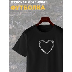 Футболка большое сердце сердечко y2k aesthetic принт