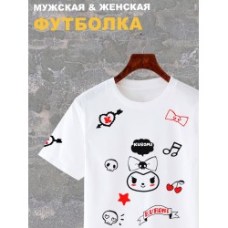 Футболка Kuromi Hello Kitty с принтом Куроми