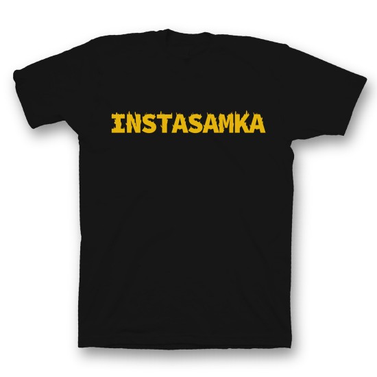 футболка с прикольным принтом "Instasamka"