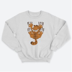 Прикольный мужской свитшот с надписью Garfield