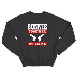 Парные свитшоты для двоих мужа и жены, влюбленных Bonnie&Clyde together. Толстовки для двоих друзей
