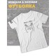 Футболка белая Король и Шут киш с принтом котом кот оверсайз