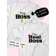 Парные футболки The Boss Босс с принтом
