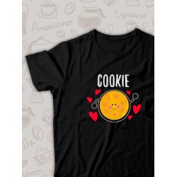 Парная футболка кофе и печенька каваи Cookie с принтом
