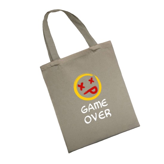Сумка шоппер - холщовая хлопковая эко сумка с принтом Game over