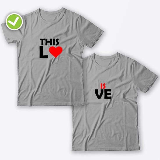 Парные футболки с принтом This is Love