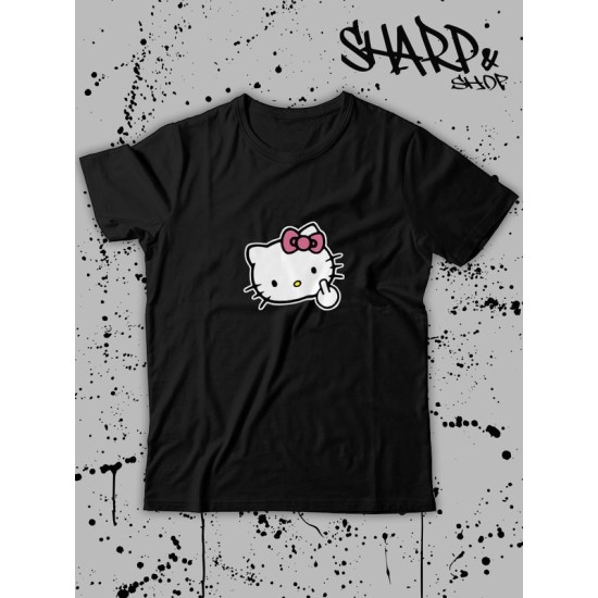 Футболка Hello Kitty Аниме Куроми оверсайз дрейн майка с принтом