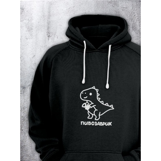 Худи с принтом Пивозаврик унисекс