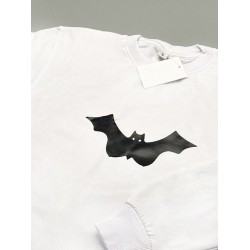 Парные свитшоты для двоих мужа и жены, влюбленных с принтом Mr Batman & Mrs Batman / Толстовка без капюшона для пары