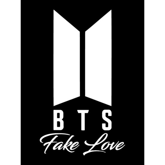 Футболка BTS Fake Love группа БТС логотип с принтом