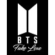 Футболка BTS Fake Love группа БТС логотип с принтом