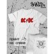 Футболка с принтом рок группа ACDC и надписью AC DC
