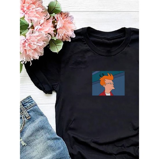 Футболка Футурама Фрай мем Futurama Fry прикол с принтом