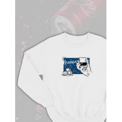 Парный свитшот виски кола муж жена y2k style белый мужской с принтом минимализм aesthetic love esthetic для влюбленных пар парня и девушки, двоих подруг лп, мемная парная одежда андеграунд оверсайз