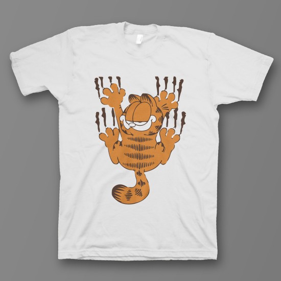 футболка с прикольным принтом "Garfield"