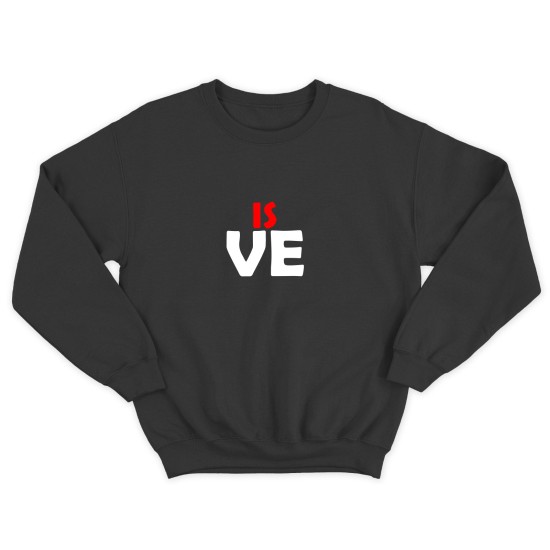 Парные свитшоты для двоих мужа и жены, влюбленных с принтом This is Love / Толстовка без капюшона для пары