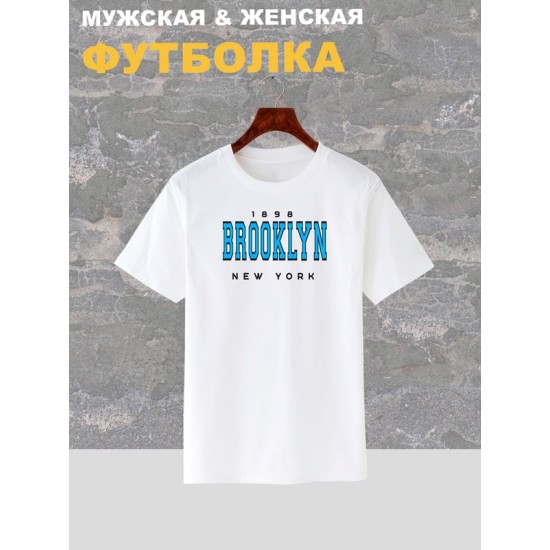 Футболка Brooklyn New York y2k оверсайз с принтом