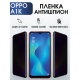 Защитная гидрогелевая пленка антишпион на телефон OPPO A1K, матовая гелевая пленка на смартфон OPPO A1K, для защиты экрана телефона