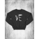 Парные свитшоты Love любовь надпись Ve y2k черный женский с принтом aesthetic art минимализм для влюбленных пар парня и девушки, двоих подруг, милая прикольная парная одежда андеграунд оверсайз